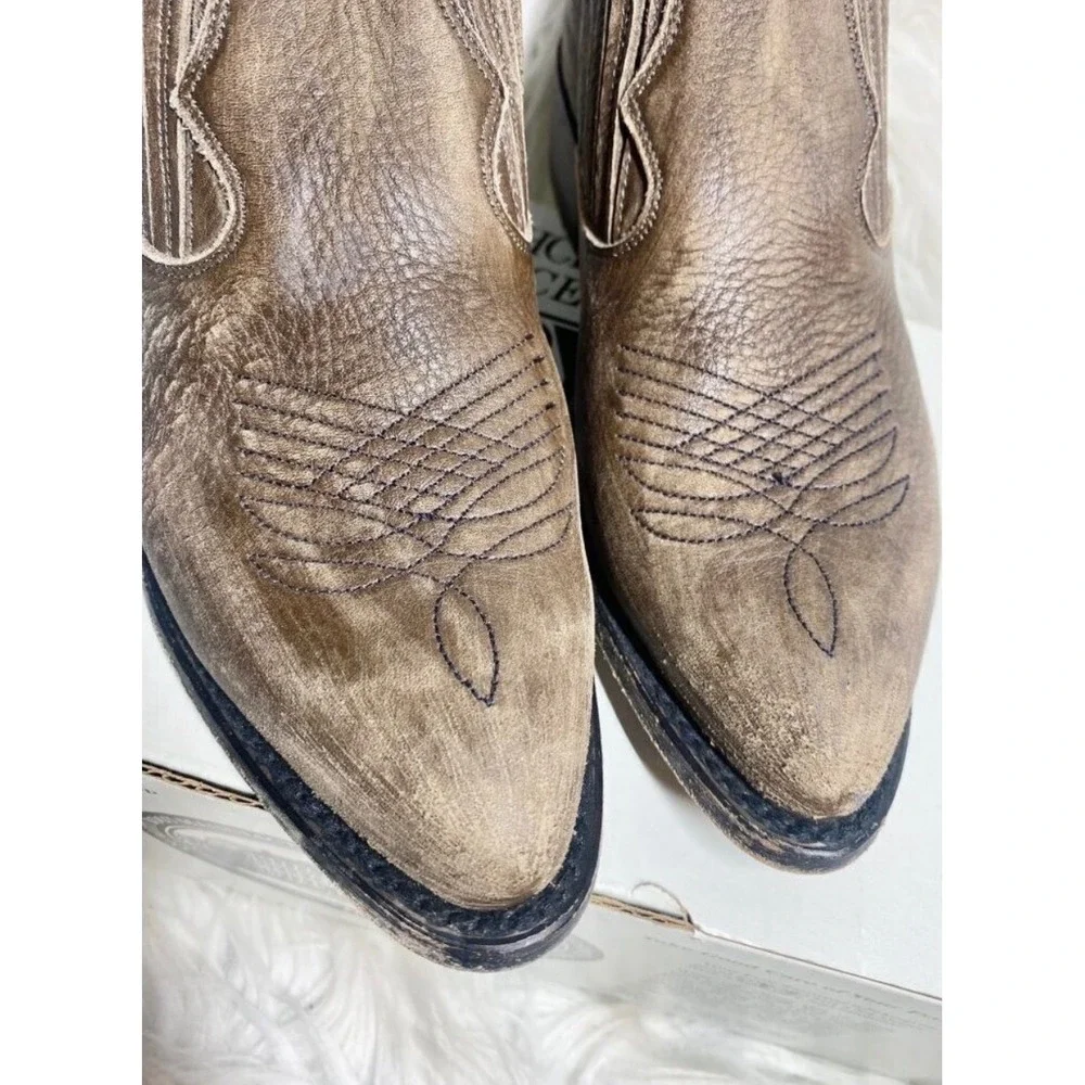 FRYE Billy Urban Cowboy Shooties Distressed Western Ankle‎ Boots 6.5